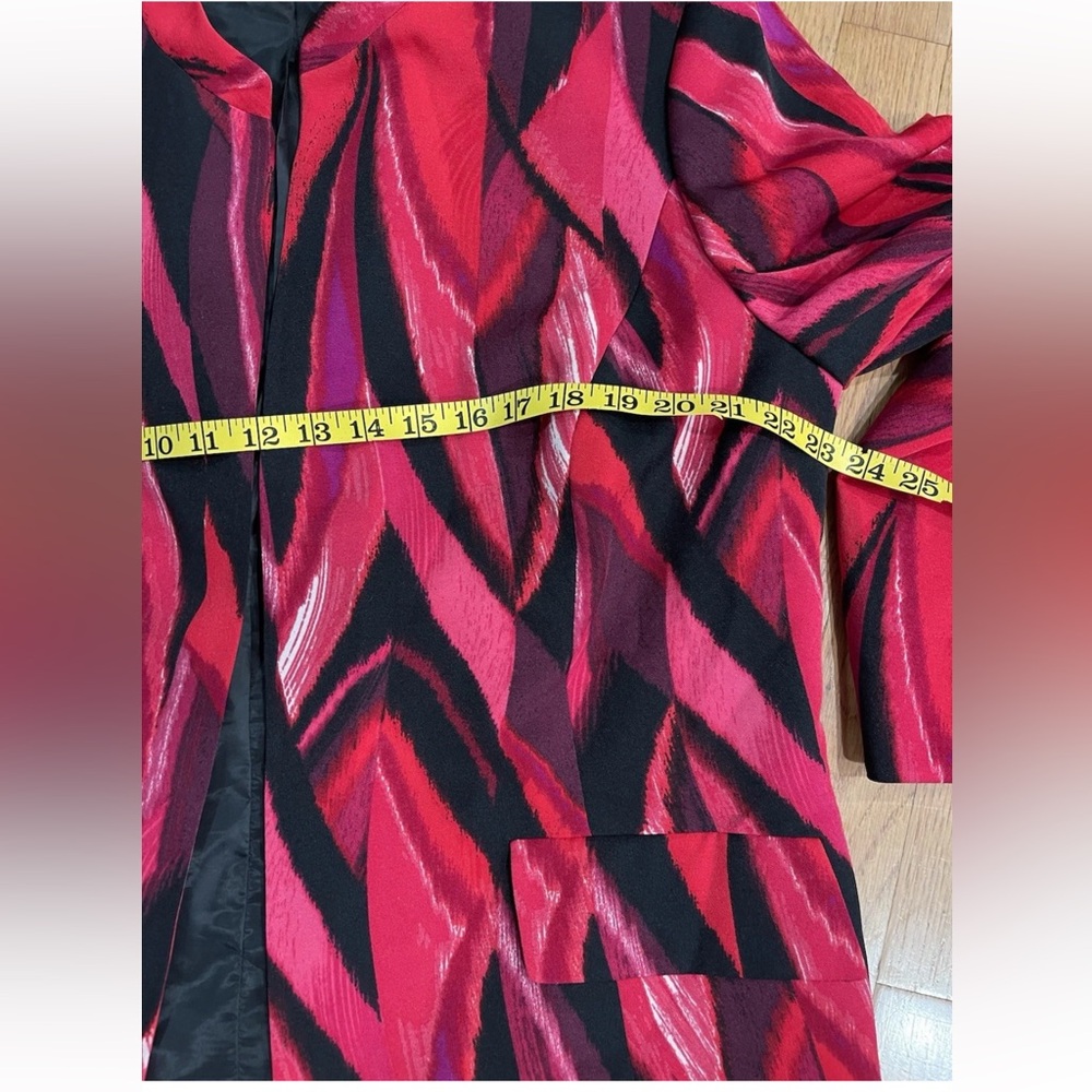 Jones studio separates‎ woman pink black colorful open no close jacket size 16W - Picture 8 of 12